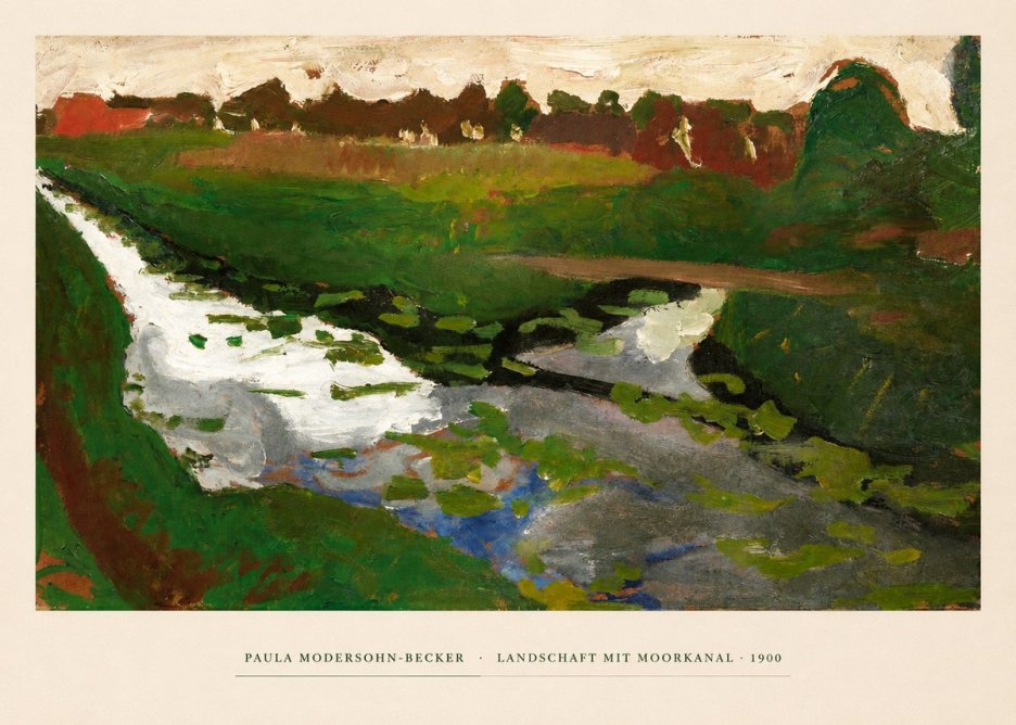 Paula Modersohn-Becker Landschaft Mit Moorkanal No6 - Plakat