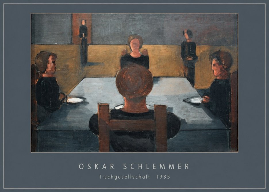 Oskar Schlemmer Tischgesellschaft No4 - Plakat
