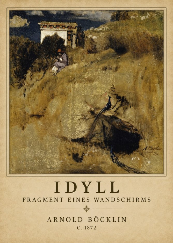 Arnold Böcklin Idyll - Fragment Eines Wandschirms No1 - Plakat