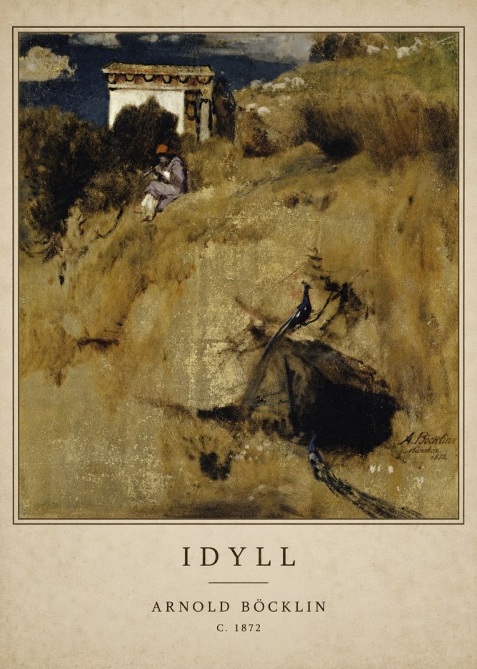 Arnold Böcklin Idyll - Fragment Eines Wandschirms No3 - Plakat