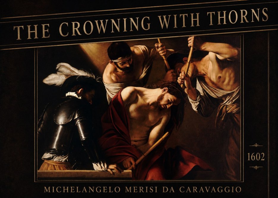 Michelangelo Merisi da Caravaggio The Crowning with Thorns II No2 - Plakat