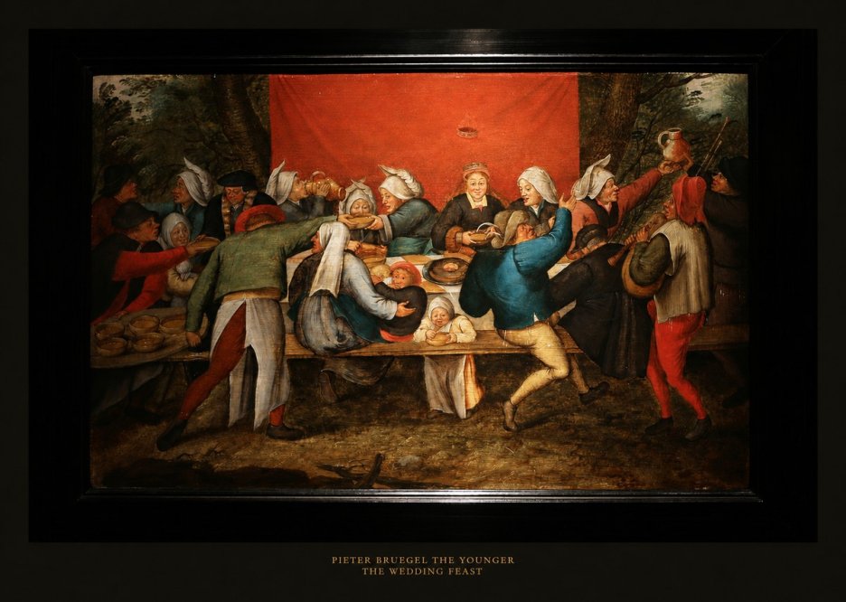 Pieter Bruegel The Wedding Feast No5 - Plakat