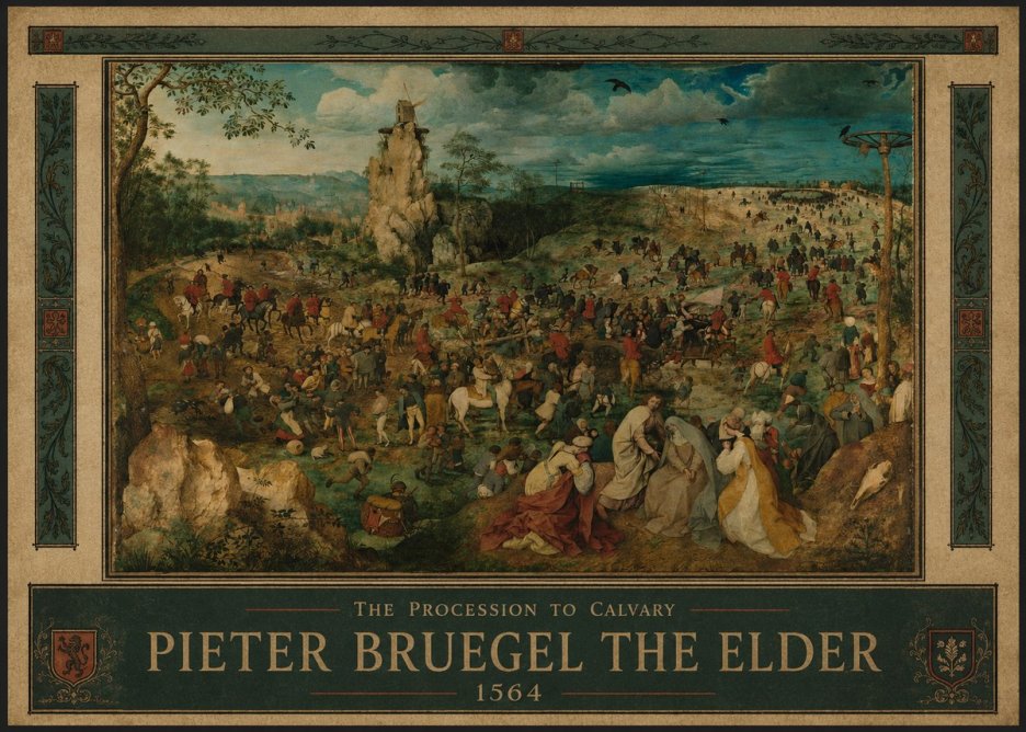 Pieter Bruegel The Processsson to Calvary No3 - Plakat