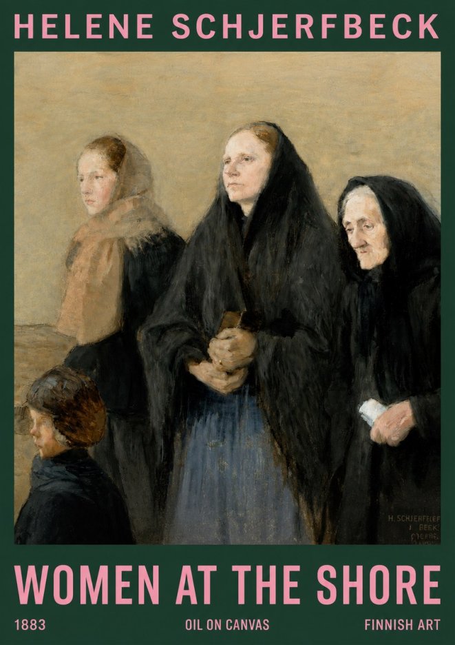 Helene Schjerfbeck Women at the Shore No2 - Plakat