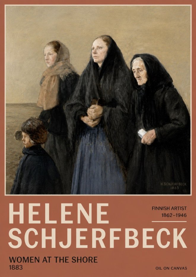 Helene Schjerfbeck Women at the Shore No5 - Plakat