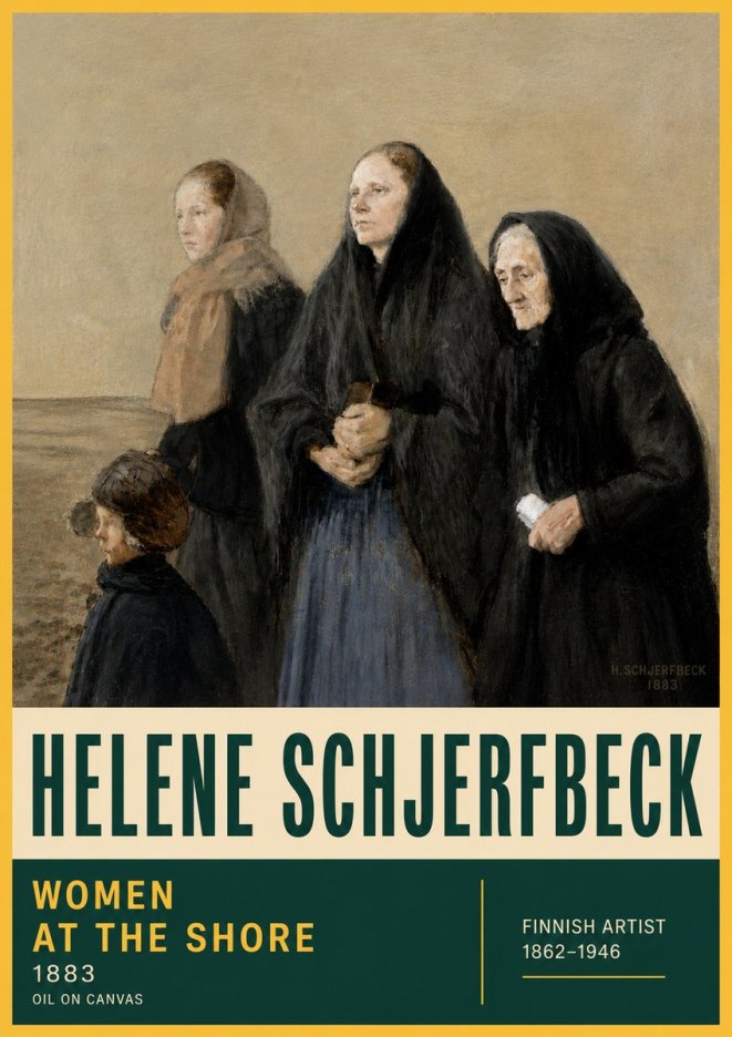 Helene Schjerfbeck Women at the Shore No6 - Plakat
