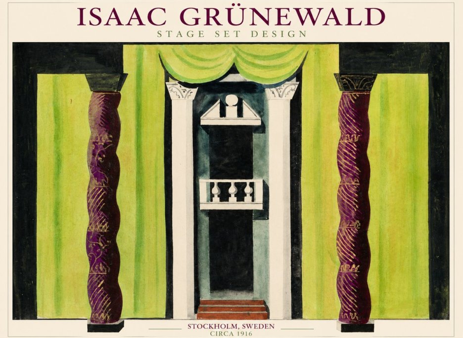 Isaac Grünewald Stage Set Design No1 - Plakat