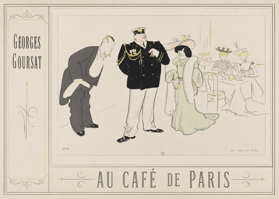 Georges Goursat Au Café De Paris No2 - Plakat
