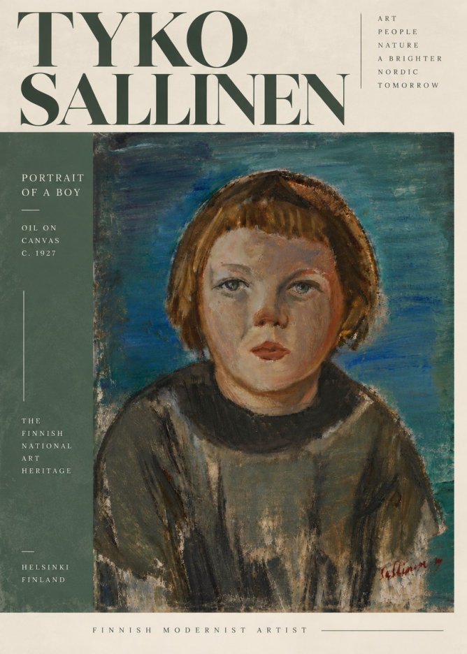 Tyko Sallinen Portrait of a Boy No6 - Plakat