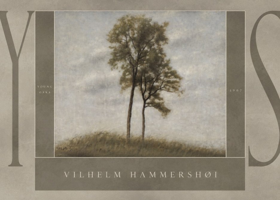 Vilhelm Hammershøi Young Oaks No5 - Plakat