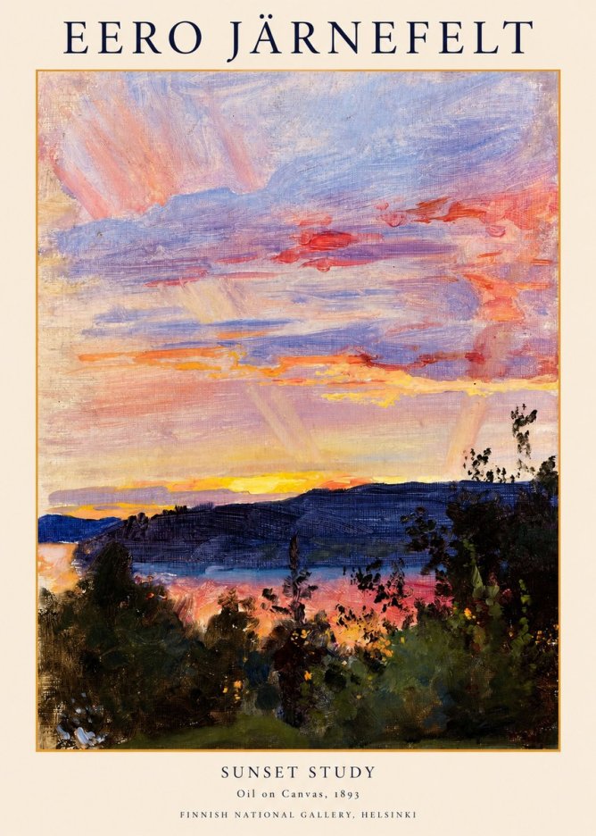 Eero Järnefelt Sunset Study No1 - Plakat