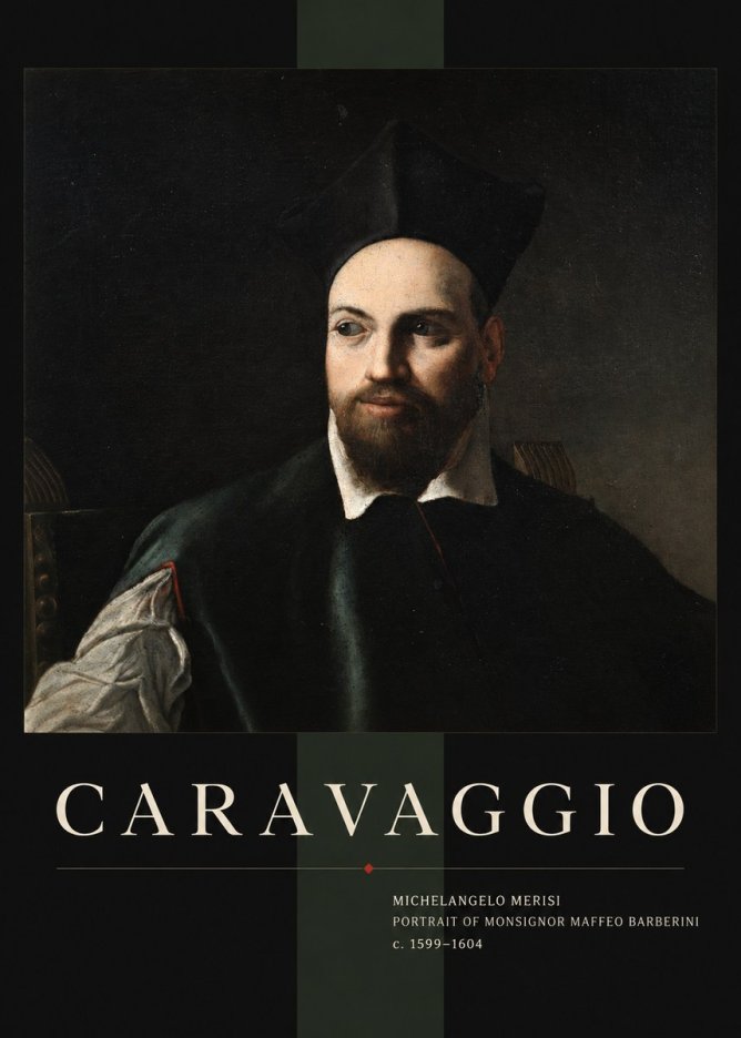 Michelangelo Merisi da Caravaggio Portrait of Monsignor Maffeo Barberini No4 - Plakat