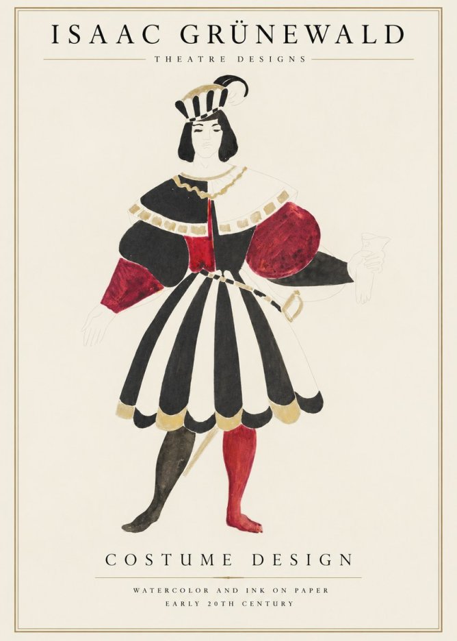 Isaac Grünewald Costume Design XI No1 - Plakat