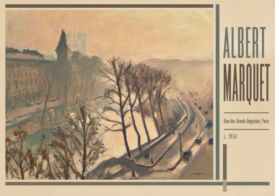 Albert Marquet Quai Des Grands-augustins, Paris · C. 1934 No2 - Plakat
