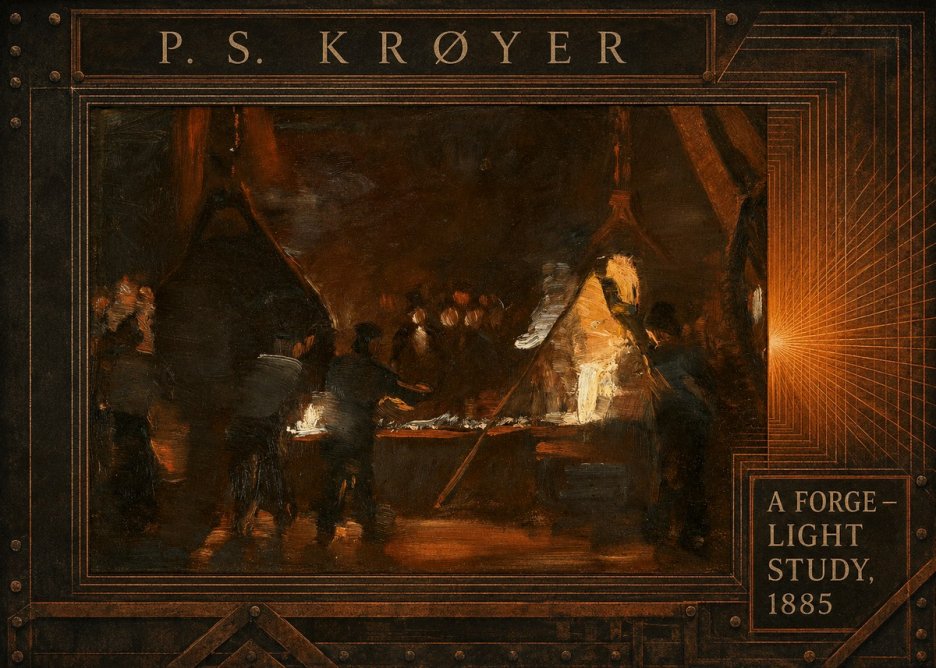 P.S. Krøyer A Forge — Light Study, 1885 No6 - Plakat