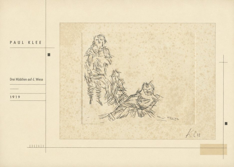 Paul Klee Drei Mädchen Auf D. Wiese No2 - Plakat