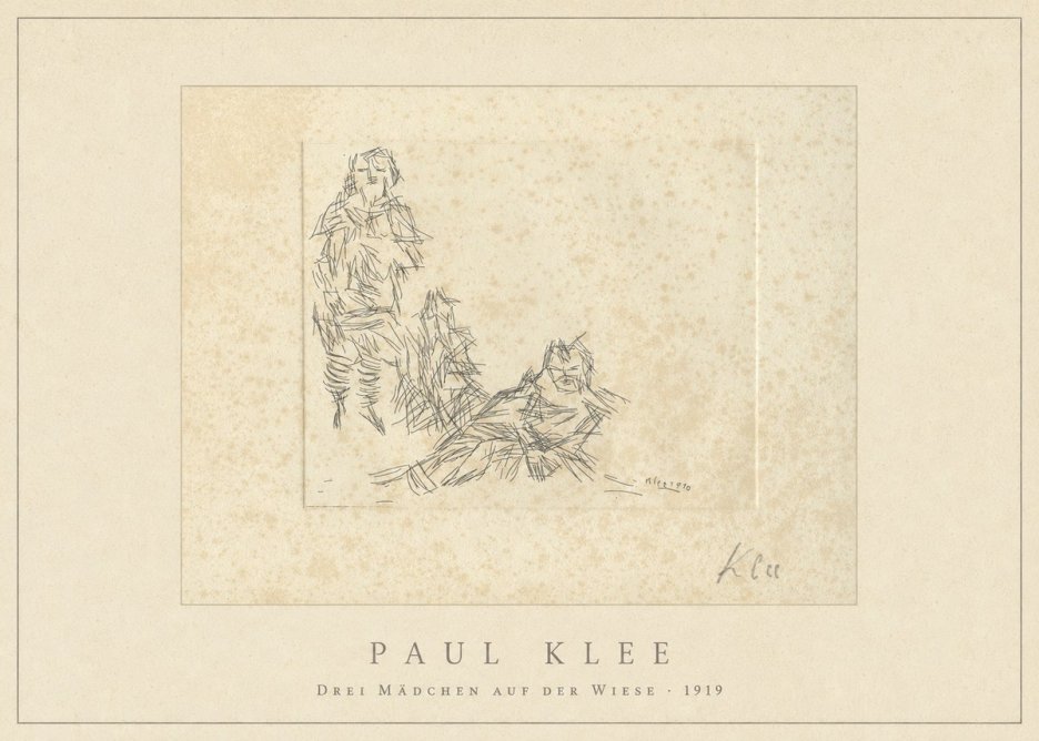 Paul Klee Drei Mädchen Auf D. Wiese No4 - Plakat