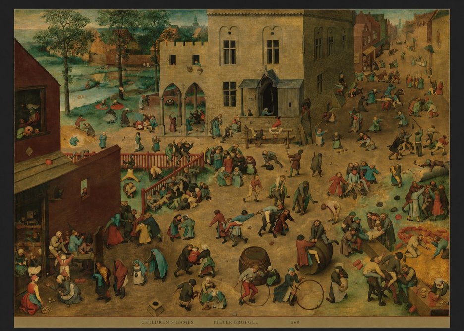 Pieter Bruegel Children's Games IV No6 - Plakat