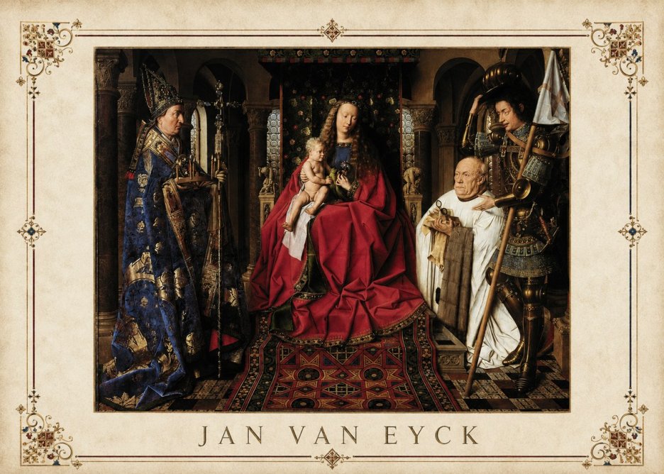 Jan van Eyck The Virgin and Child with Canon Van Der Paele No3 - Plakat
