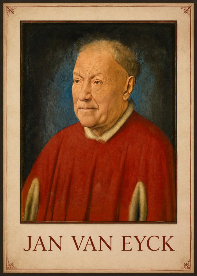 Jan van Eyck Portrait of a Man III No1 - Plakat