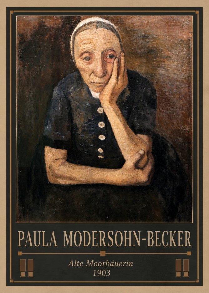 Paula Modersohn-Becker Alte Moorbäuerin No1 - Plakat