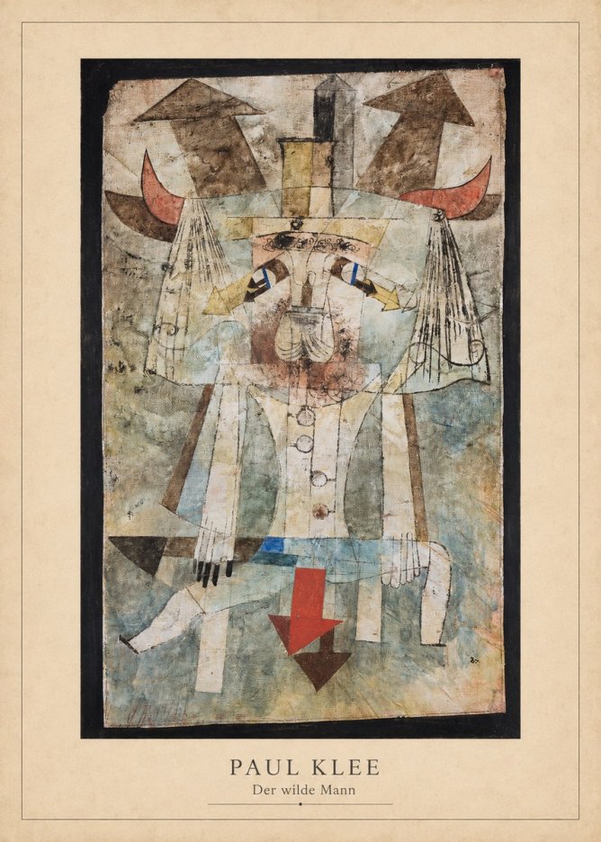 Paul Klee Der Wilde Mann No3 - Plakat