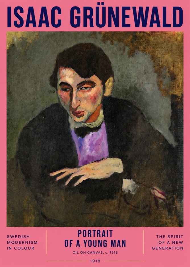 Isaac Grünewald Portrait of a Young Man No2 - Plakat