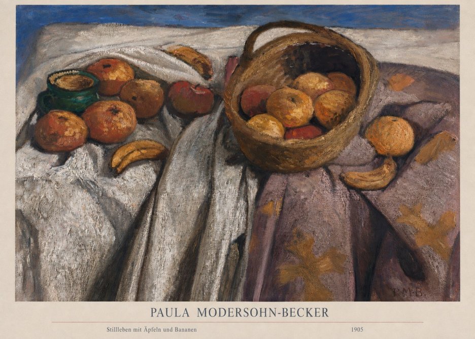 Paula Modersohn-Becker Stillleben Mit Äpfeln Und Bananen No6 - Plakat