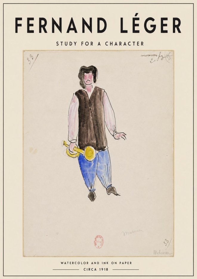 Fernand Léger Study for a Character I No4 - Plakat