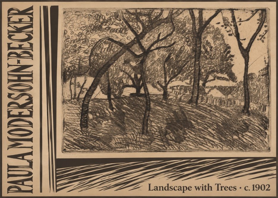 Paula Modersohn-Becker Landscape with Trees No3 - Plakat
