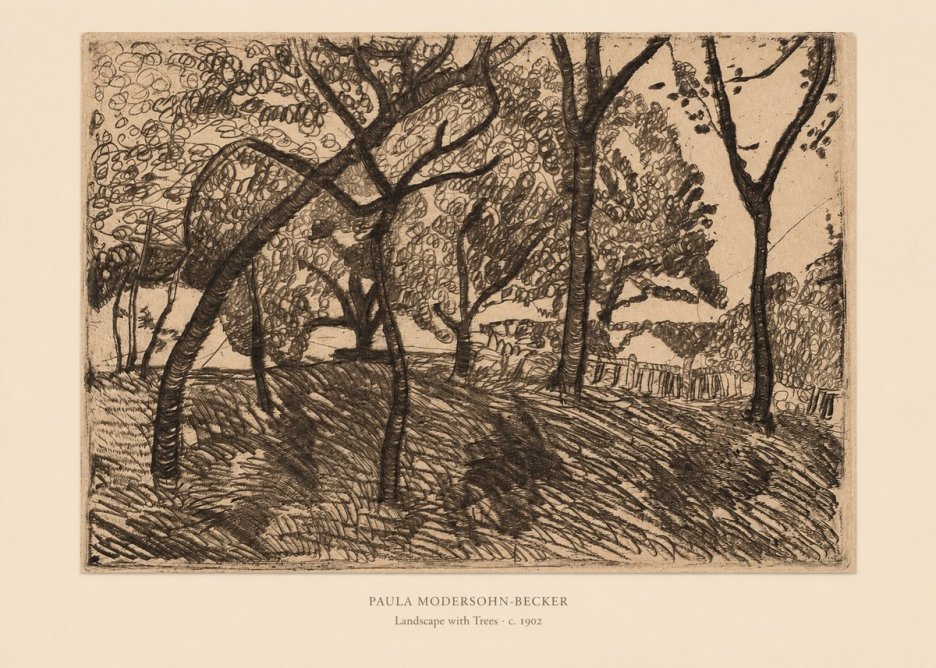 Paula Modersohn-Becker Landscape with Trees No6 - Plakat
