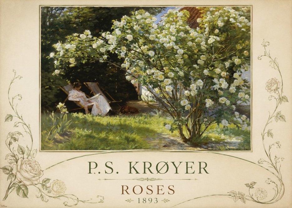 P.S. Krøyer Roses No2 - Plakat
