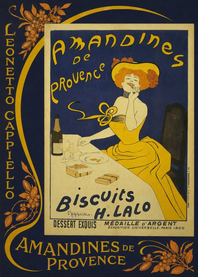 Leonetto Cappiello Amandines De Provence Biscuits H. Lalo III No2 - Plakat