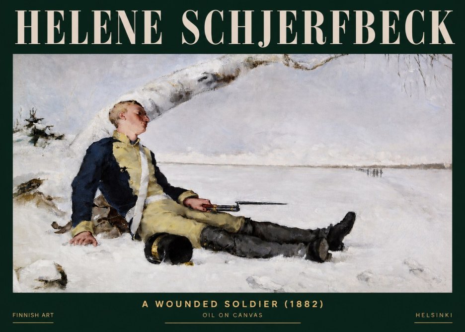Helene Schjerfbeck A Wounded Soldier (1882) No3 - Plakat