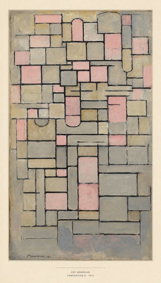 Piet Mondrian Composition 8 No6 - Plakat
