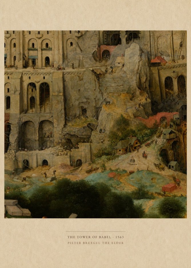 Pieter Bruegel The Tower of Babel XVII No6 - Plakat