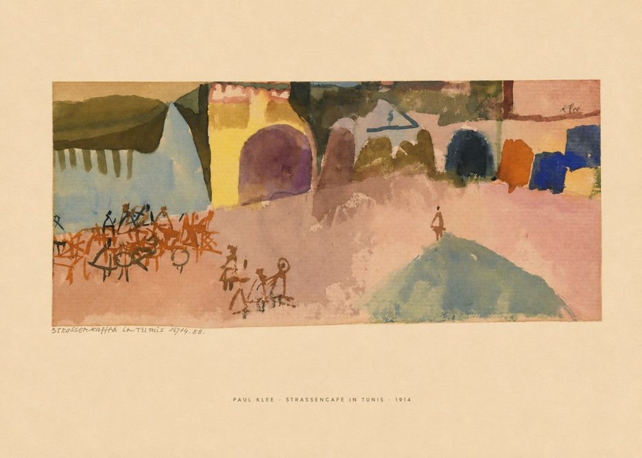 Paul Klee Strassencafé in Tunis · 1914 No6 - Plakat