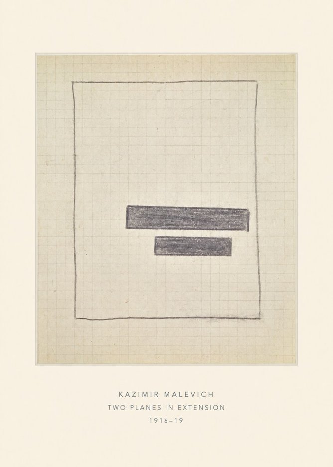 Kazimir Malevich Two Planes in Extension No4 - Plakat