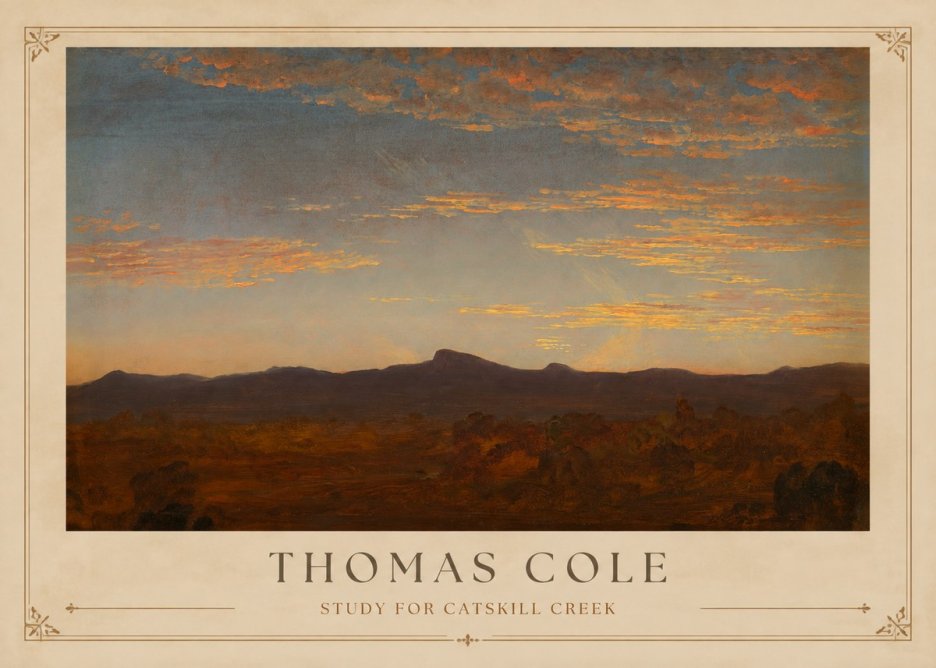 Thomas Cole Study for Catskill Creek II No1 - Plakat