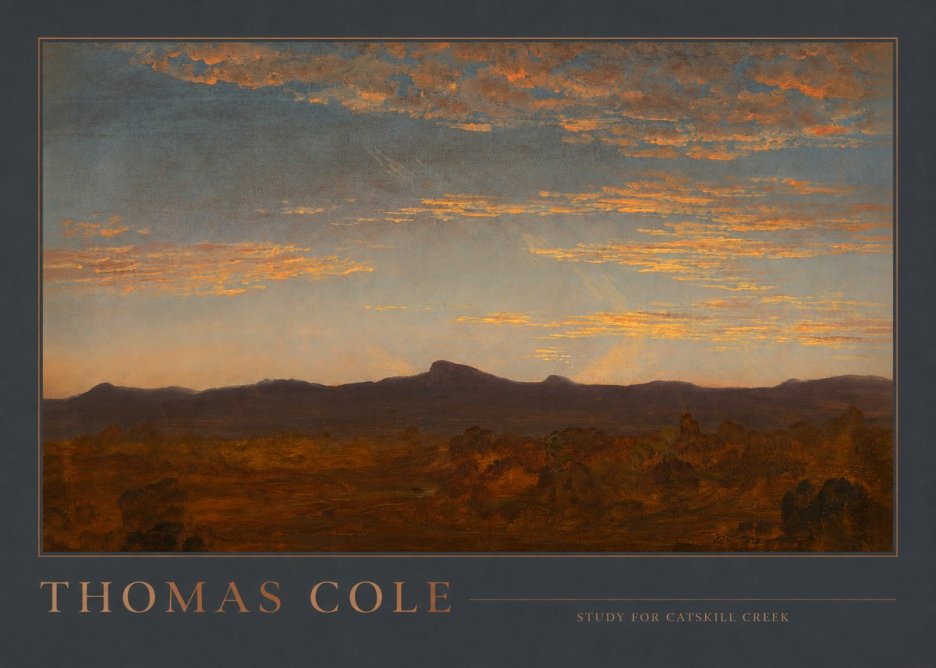 Thomas Cole Study for Catskill Creek II No2 - Plakat