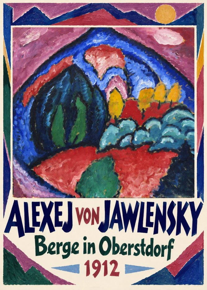 Alexej von Jawlensky Berge in Oberstdorf No1 - Plakat