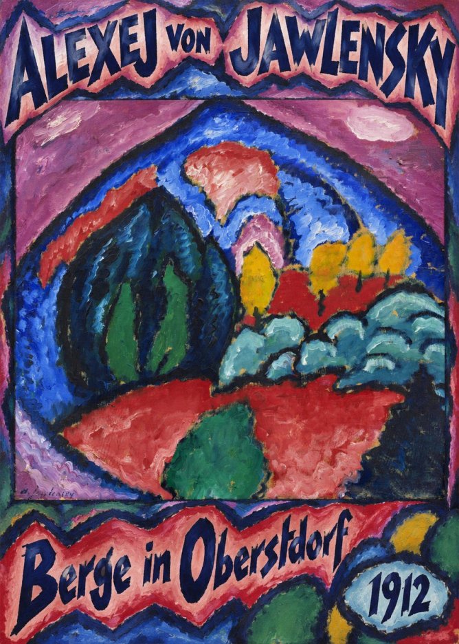 Alexej von Jawlensky Berge in Oberstdorf No5 - Plakat