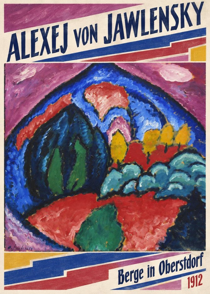 Alexej von Jawlensky Berge in Oberstdorf No6 - Plakat