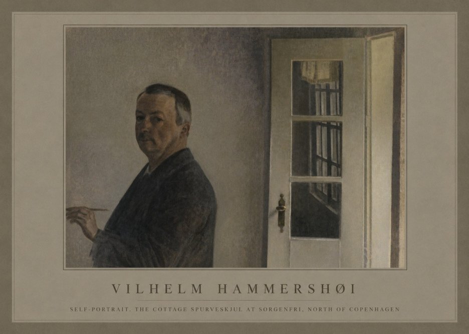 Vilhelm Hammershøi Self-portrait. the Cottage Spurveskjul at Sorgenfri, North of Copenhagen No1 - Plakat