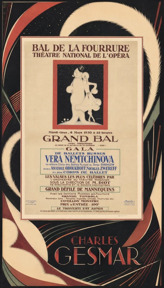 Charles Gesmar Bal De La Fourrure III No3 - Plakat