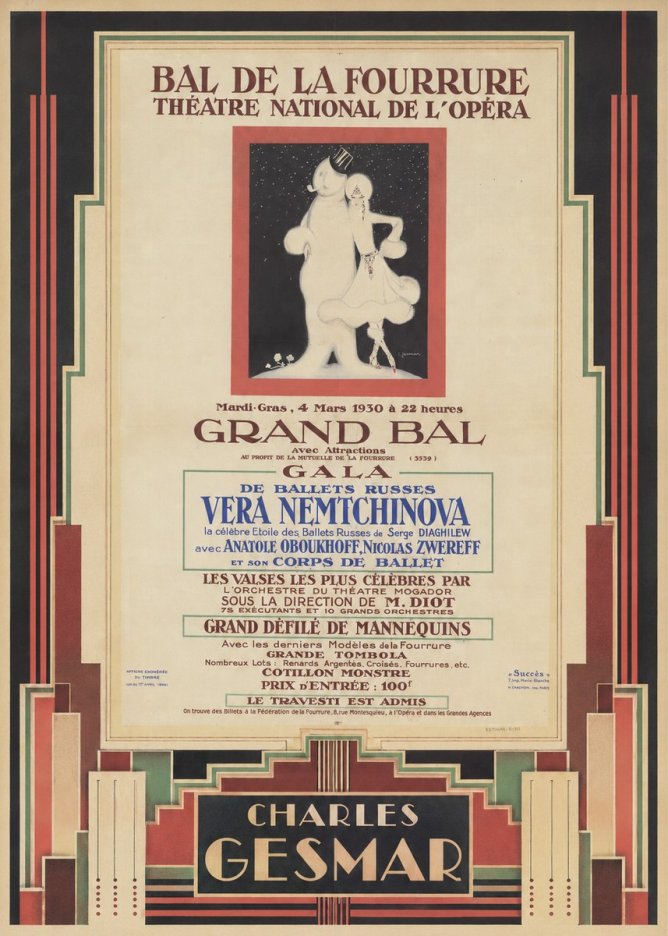 Charles Gesmar Bal De La Fourrure III No4 - Plakat