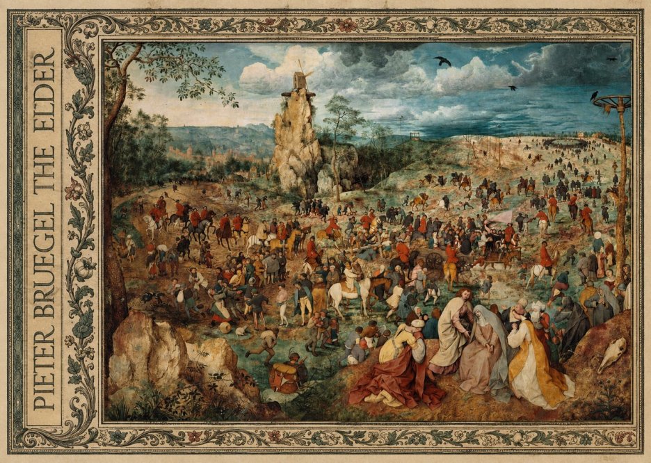 Pieter Bruegel The Procession to Calvary No2 - Plakat