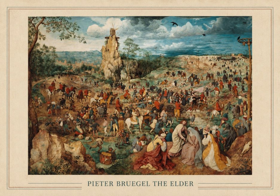 Pieter Bruegel The Procession to Calvary No3 - Plakat