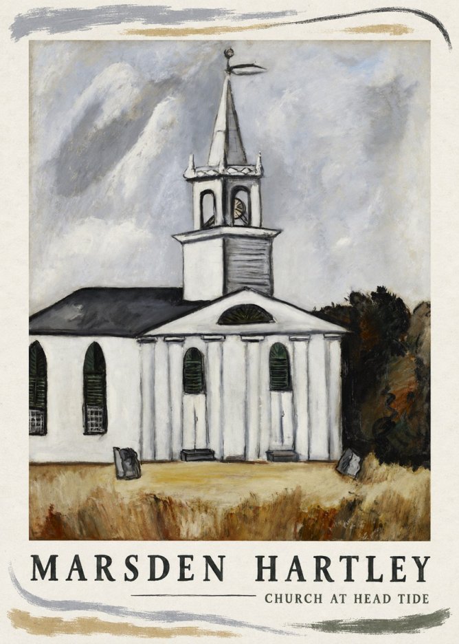 Marsden Hartley Church at Head Tide No4 - Plakat