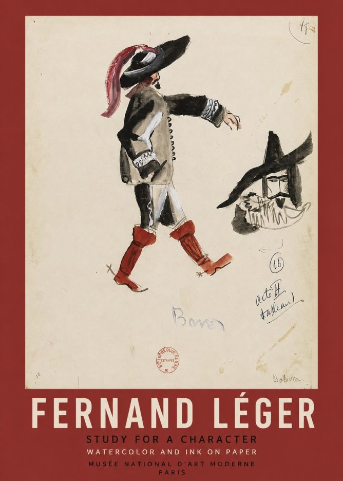 Fernand Léger Study for a Character II No2 - Plakat